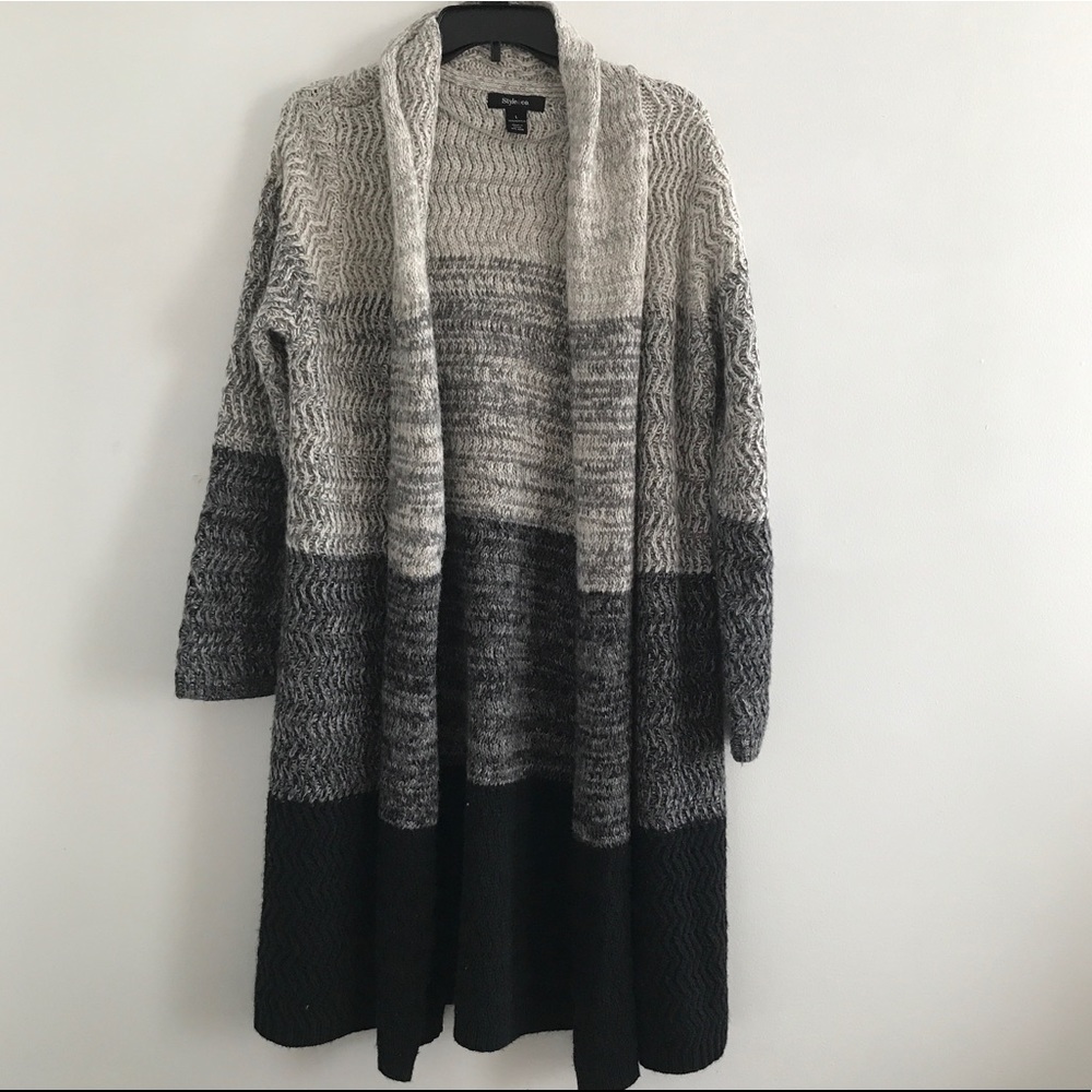 Grey knit sweater